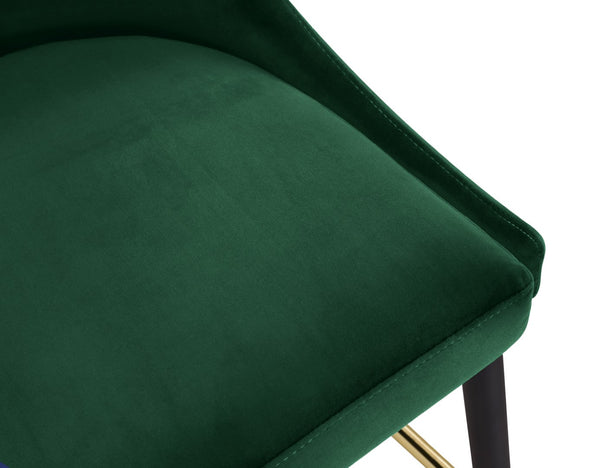 Sleek Velvet / Engineered Wood / Metal / Foam Contemporary Green Velvet Stool - 19.5" W x 22" D x 41" H