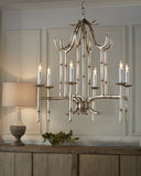 Bamboo Chandelier - Silver