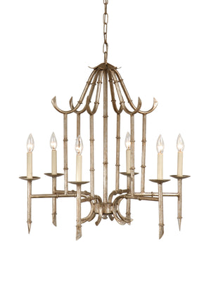 Bamboo Chandelier - Silver