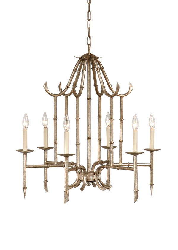 Bamboo Chandelier - Silver