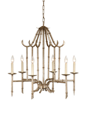 Bamboo Chandelier - Silver