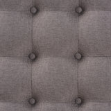 Baxton Studio Alvere Modern and Contemporary Grey Fabric Upholstered Walnut Finished Cocktail Ottoman