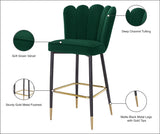 Lily Velvet / Engineered Wood / Metal / Foam Contemporary Green Velvet Stool - 20" W x 23.5" D x 44" H