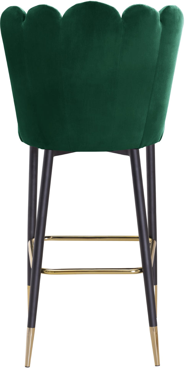 Lily Velvet / Engineered Wood / Metal / Foam Contemporary Green Velvet Stool - 20" W x 23.5" D x 44" H