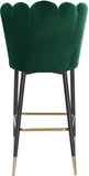 Lily Velvet / Engineered Wood / Metal / Foam Contemporary Green Velvet Stool - 20" W x 23.5" D x 44" H