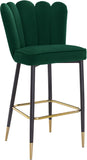 Lily Velvet / Engineered Wood / Metal / Foam Contemporary Green Velvet Stool - 20" W x 23.5" D x 44" H