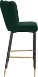 Lily Velvet / Engineered Wood / Metal / Foam Contemporary Green Velvet Stool - 20" W x 23.5" D x 44" H