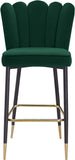 Lily Velvet / Engineered Wood / Metal / Foam Contemporary Green Velvet Stool - 20" W x 23.5" D x 44" H