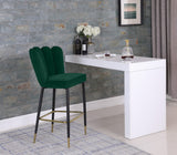 Lily Velvet / Engineered Wood / Metal / Foam Contemporary Green Velvet Stool - 20" W x 23.5" D x 44" H