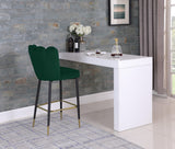 Lily Velvet / Engineered Wood / Metal / Foam Contemporary Green Velvet Stool - 20" W x 23.5" D x 44" H