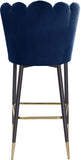 Lily Velvet / Engineered Wood / Metal / Foam Contemporary Navy Velvet Stool - 20" W x 23.5" D x 44" H