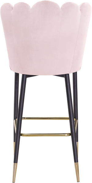 Lily Velvet / Engineered Wood / Metal / Foam Contemporary Pink Velvet Stool - 20" W x 23.5" D x 44" H