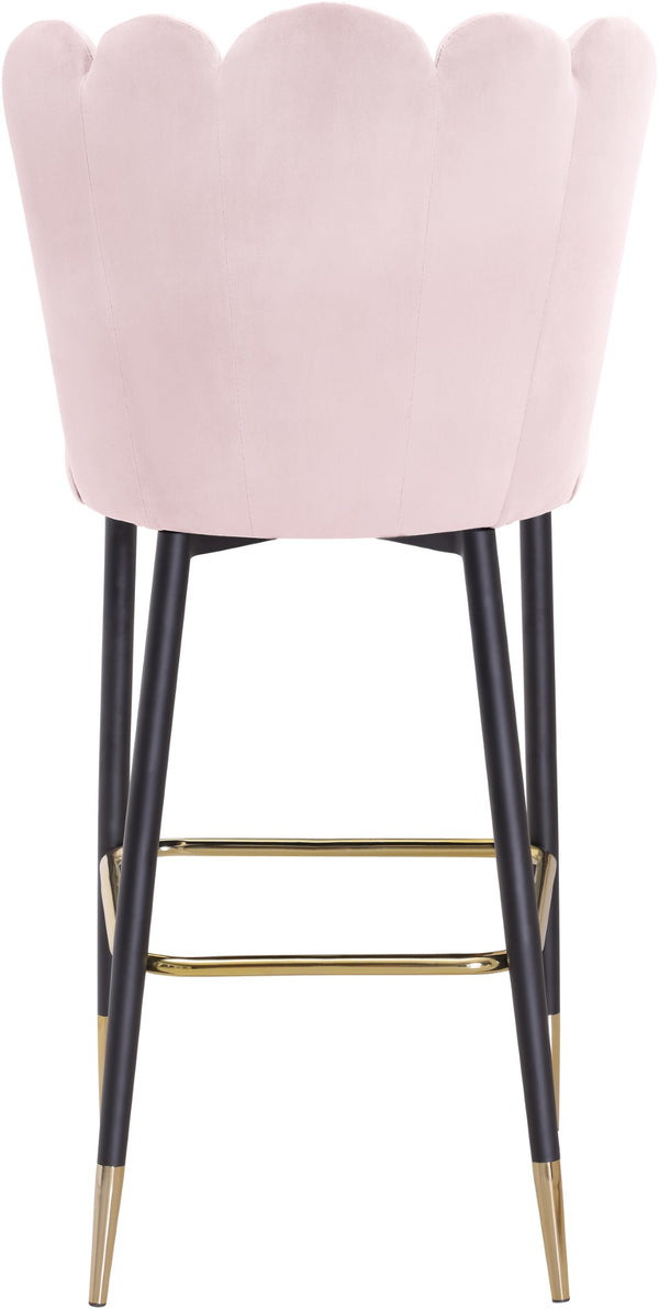 Lily Velvet / Engineered Wood / Metal / Foam Contemporary Pink Velvet Stool - 20" W x 23.5" D x 44" H