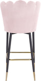 Lily Velvet / Engineered Wood / Metal / Foam Contemporary Pink Velvet Stool - 20" W x 23.5" D x 44" H