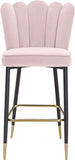 Lily Velvet / Engineered Wood / Metal / Foam Contemporary Pink Velvet Stool - 20" W x 23.5" D x 44" H