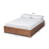 Baxton Studio Wren Modern and Contemporary Walnut Finished 3-Drawer King Size Platform Storage Bed Frame