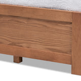 Baxton Studio Wren Modern and Contemporary Walnut Finished 3-Drawer Full Size Platform Storage Bed Frame
