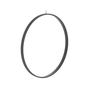 Contemporary Metal Frame Round Mirror Matte Black