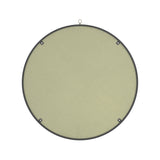 Contemporary Metal Frame Round Mirror Matte Black