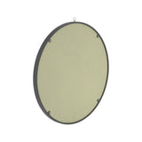 Contemporary Metal Frame Round Mirror Matte Black