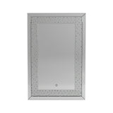 Contemporary LED Lighting Frame Mirror Silver