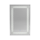 Contemporary LED Lighting Frame Mirror Silver