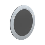 Contemporary Beveled Round Mirror Grey