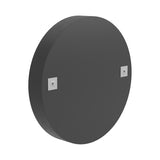 Contemporary Round Mirror with Shelf Black