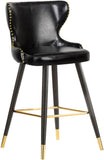 Hendrix Faux Leather / Metal / Engineered Wood / Foam Contemporary Black Faux Leather Counter/Bar Stool - 20" W x 23" D x 40" H