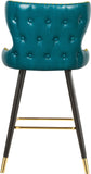 Hendrix Faux Leather / Metal / Engineered Wood / Foam Contemporary Blue Faux Leather Counter/Bar Stool - 20" W x 23" D x 40" H