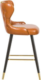 Hendrix Faux Leather / Metal / Engineered Wood / Foam Contemporary Cognac Faux Leather Counter/Bar Stool - 20" W x 23" D x 40" H