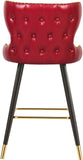 Hendrix Faux Leather / Metal / Engineered Wood / Foam Contemporary Red Faux Leather Counter/Bar Stool - 20" W x 23" D x 40" H