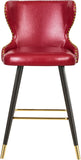 Hendrix Faux Leather / Metal / Engineered Wood / Foam Contemporary Red Faux Leather Counter/Bar Stool - 20" W x 23" D x 40" H