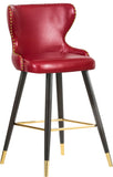 Hendrix Faux Leather / Metal / Engineered Wood / Foam Contemporary Red Faux Leather Counter/Bar Stool - 20" W x 23" D x 40" H