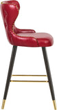 Hendrix Faux Leather / Metal / Engineered Wood / Foam Contemporary Red Faux Leather Counter/Bar Stool - 20" W x 23" D x 40" H