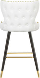 Hendrix Faux Leather / Metal / Engineered Wood / Foam Contemporary White Faux Leather Counter/Bar Stool - 20" W x 23" D x 40" H