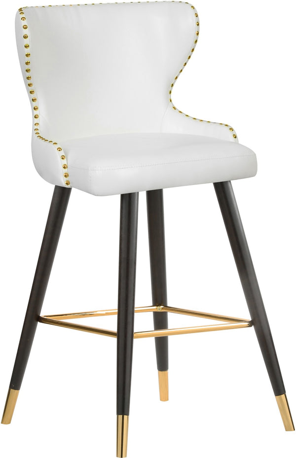 Hendrix Faux Leather / Metal / Engineered Wood / Foam Contemporary White Faux Leather Counter/Bar Stool - 20" W x 23" D x 40" H