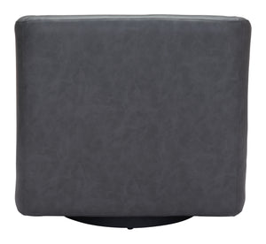 Zuo Modern Brooks 100% Polyurethane, Plywood, Steel Modern Commercial Grade Accent Chair Gray, Black 100% Polyurethane, Plywood, Steel