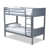 Elsie Modern Contemporary Wood Twin Size Bunk Bed