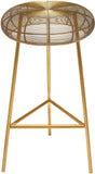Tuscany Iron Contemporary Gold Metal Counter Stool - 16" W x 16" D x 26.5" H