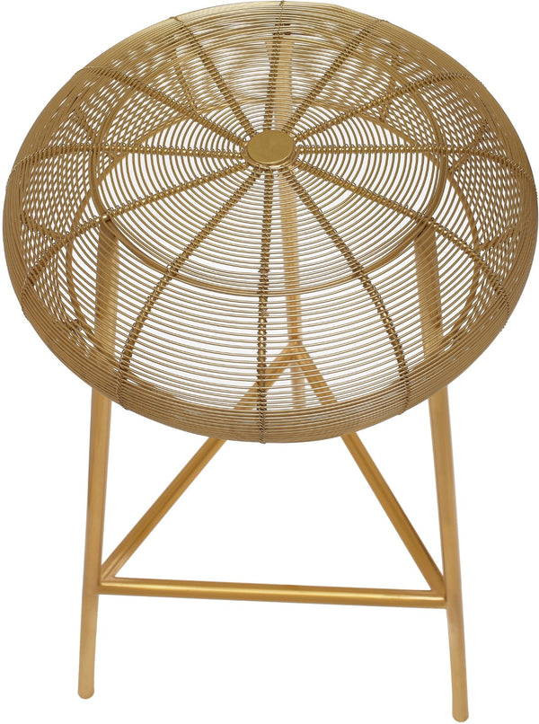 Tuscany Iron Contemporary Gold Metal Counter Stool - 16" W x 16" D x 26.5" H