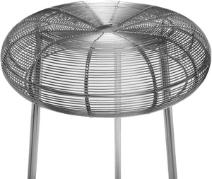 Tuscany Iron Contemporary Silver Metal Counter Stool - 16" W x 16" D x 26.5" H