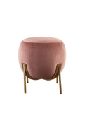 Spraxis Contemporary Ottoman Dusty Pink Corduroy (5M-10 Corduroy) • Metal Leg: Gold Finish 96446-ACME