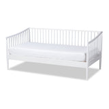 Baxton Studio Renata Classic and Traditional White Finished Wood Twin Size Spindle Daybed 