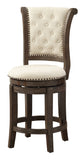 Glison Transitional Counter Height Chair (Set-2) Beige Fabric (cc#) • Walnut 96455-ACME