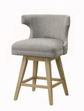 Everett Transitional Counter Height Chair (Set-2) Fabric (cc#) • Oak (looks) 96460-ACME