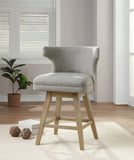Everett Transitional Counter Height Chair (Set-2) Fabric (cc#) • Oak (looks) 96460-ACME