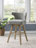 Everett Transitional Bar Chair (Set-2) Fabric (cc#) • Oak (looks) 96461-ACME
