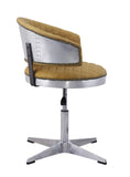 Brancaster Industrial Swivel Adjustable Stool SEAT) Turmeric TPL (Turmeric) • BASE) Chrome 96470-ACME