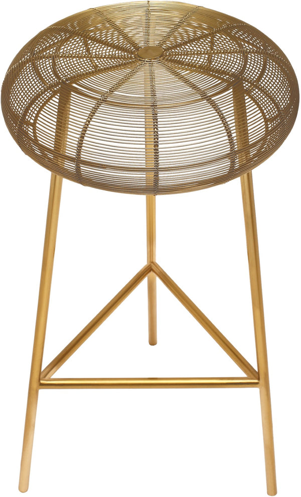 Tuscany Iron Contemporary Gold Metal Bar Stool - 16" W x 16" D x 30.5" H